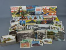 Collection of vintage postcards, Brooke Bond tea cards etc
