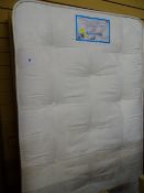 Wooden framed single bed and a 'More Sleep' Turin Ortho single mattress