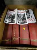 Large parcel of 'The Great War' booklets, majority bound in six hard volume cases