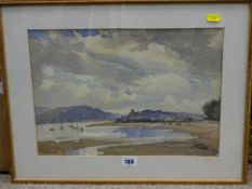 M E AYRTON framed watercolour study - possibly North Wales, 26 x 28 cms