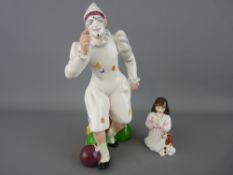 Two Royal Doulton figurines 'The Joker' HN2252 and 'Innocence' HN3730