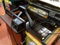 Corby Classic trouser press, tabletop hotplate and a stainless steel fish poacher E/T
