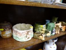 Parcel of Sylvac and other squirrel and elf decorated ornaments