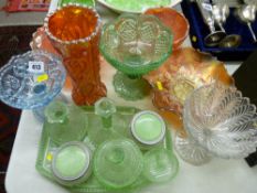 Collection of carnival, marigold and other glassware