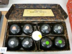 Boxed set of Banda carpet bowls