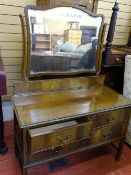 Mahogany mirrored dressing table