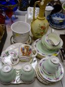 Paragon bone china part tea service, an Austrian blush decorated jug etc