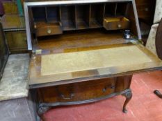Burr walnut bureau