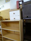 Tapestry topped footstool and one other