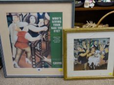 BERYL COOK framed 'Crime Together We'll Crack It' poster, published by The Home Office and a further