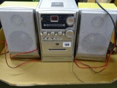 Compact Durabrand CD player with stereo radio cassette recorder E/T