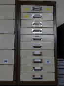 Small ten drawer filing cabinet