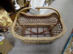 Large woven handled basket