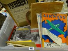 Interesting box of ephemera and a quantity of 'Ffestiniog Railway' magazines