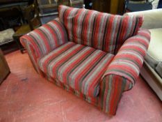 Large red striped armchair by Next