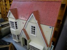 Vintage doll's house with quantity of doll's house furniture