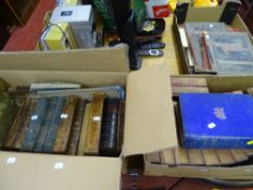 Three boxes of vintage books including additions of 'The People's Physician', historical Welsh