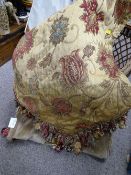 Fine quality floral design tasselled table runner with heatproof protector