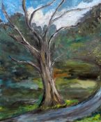 FELICITY ELPHICK oil on canvas, entitled 'Tree Scape', signed & dated 2017, 60 x 49.5cms