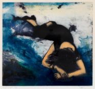 PETER KOSOWICZ artist's proof etching - reclined figure, entitled 'Night Carpet', signed, 43 x 45cms