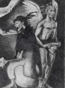 CLIVE HICKS-JENKINS (b. 1951) drawing - untitled drawing of circus figures, 25.5 x 18.5cms Painter &