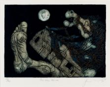 SEAN HARRIS (b. 1965) collagraph limited edition (35/40) - entitled 'Wren Horse', signed & dated