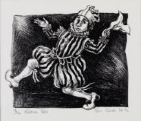 GINI WADE lithograph limited edition (16/20) - figure, entitled 'Festive Fool', signed & dated 2012,