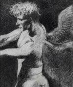 CLIVE HICKS-JENKINS (b. 1951) drawing - entitled on verso 'study for archangel, 1996', unsigned,