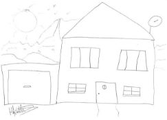 MARTYN WILLIAMS pen on paper - drawn after seven pints of Brains Bitter, entitled 'No.7', signed, 20