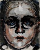 EVELYN WILLIAMS (1929-2012) mixed media - entitled on verso 'Head of a Child', sigend & dated