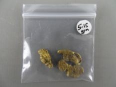 CLOGAU GOLD three nuggets, 5.15 grms