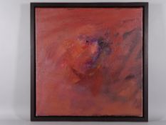 ELFYN JONES oil on canvas on a box frame - miner at work, signed and dated verso 2013, 40 x 40 cms