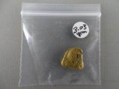 CLOGAU GOLD single nugget, 3.03 grms