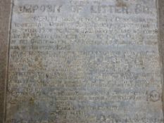 LOT WITHDRAWN A COUNTY OF DENBIGH CAST METAL DEPOSIT OF LITTER SIGN stating The Municipal Corporat