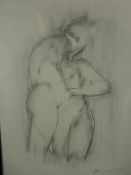 JOHN CHERRINGTON two album portfolio containing one hundred and ten pencil drawings, an artist's