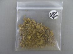 CLOGAU GOLD a parcel of small flakes and dust, 5.8 grms