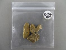 CLOGAU GOLD three nuggets, 5.34 grms