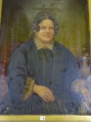 OIL ON CANVAS - portrait study of a Victorian lady, 90 x 70 cms