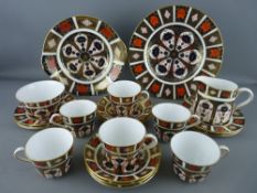 TWENTY TWO PIECES OF ROYAL CROWN DERBY '1128' TEAWARE comprising a 26.5 cms diameter plate, a 24.