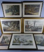 A SET OF SEVEN COLOURED SHOOTING PRINTS - 'Published and Sold August 1807 by Edward Orme' - 'Snipe