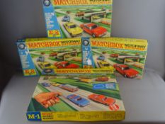 A VINTAGE MATCHBOX MINT & UNOPENED M1 MOTORIZED MOTORWAY SET and three E2 extension sets