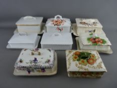 EIGHT VICTORIAN SARDINE DISHES, various measurements and conditions