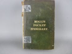 MOGG'S POCKET ITINERARY 1835 (pages in fair condition, black cover intact but edges and corners