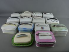 FOURTEEN VICTORIAN & LATER SARDINE DISHES & COVERS, with mostly lustre decorated fish handles