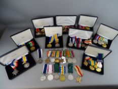 A SINGLE OWNER COLLECTION OF FORTY SIX GREAT WAR & WORLD WAR II MEDALS in groups, pairs and