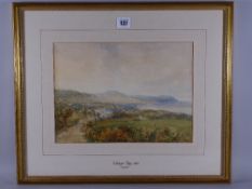 GEORGE HAYES early watercolour - historical scene of Colwyn Bay and view of the bay extending to the