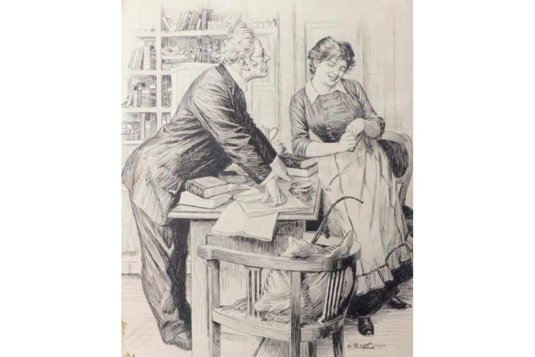 Zopf, Carl Drei humoristische Genredarstellungen (Neuruppin 1858-1944 München) 1) Alter Mann spricht - Bild 3 aus 4