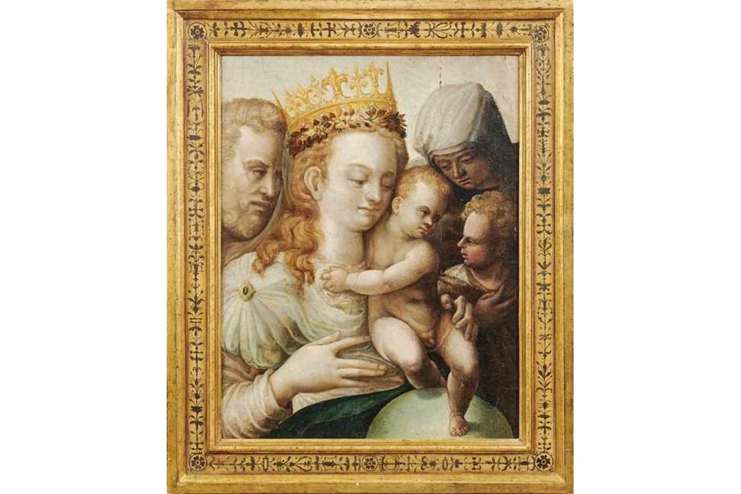 Bologneser Schule oder Schule von Parma Die heilige Familie mit Elisabeth und dem Johannesknaben -