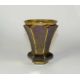 Vase Gräflich Schaffgottsch'sche Josephinenhütte, Schreiberhau - um 1920 Über sechseckigem Stand - Bild 1 aus 3