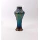 Vase Böhmen, um 1900 Taillierter Korpus mit wulstartig ausschwingendem Abschluss. Türkises Glas - Bild 2 aus 2